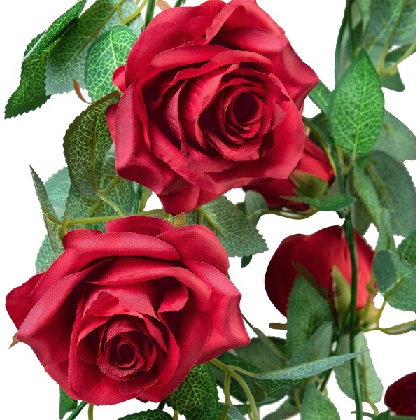 2 kpl (2,3 m) Guirlande de Roses Artificielles Artificielle Ro