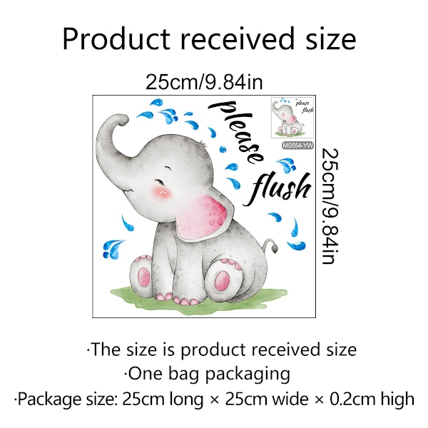 （25*25cm）WC-istuimen tarra 1