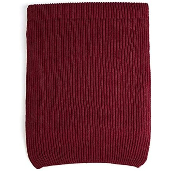 Varm höst- och vinterhalsduk, Unisex enfärgad vinterhalsduk i stickad garn
