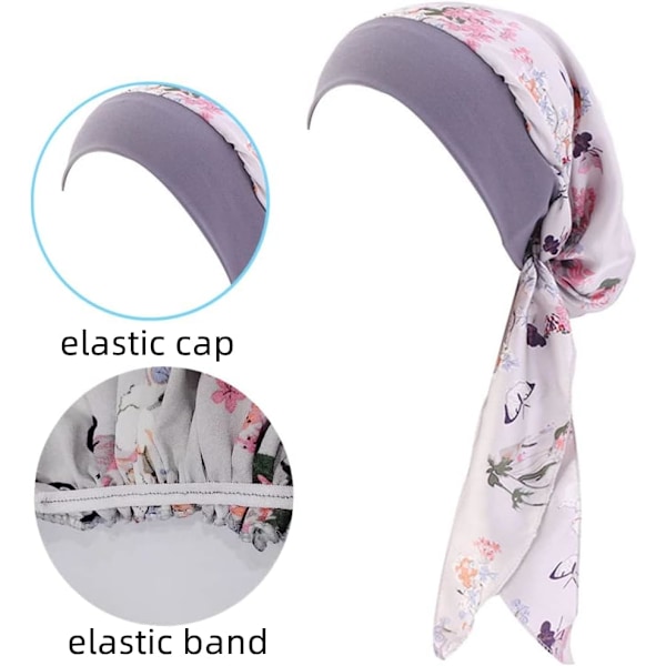 Kemoterapiamyssy, Kemoterapiaturbaani Naisille, Elastinen Hiushuivi Bandana Chiffon Painettu Bandana-Lippis Kemoterapiaan