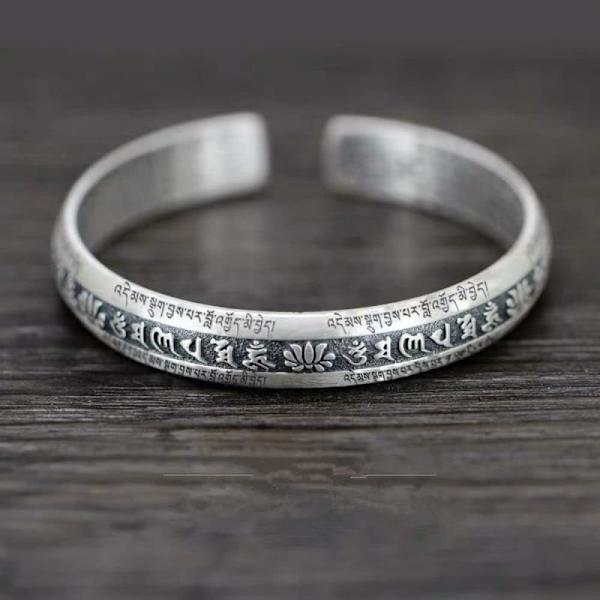 1 Silver Armband, Silverpläterat Armband för Kvinnor Nyhet Zen Bu