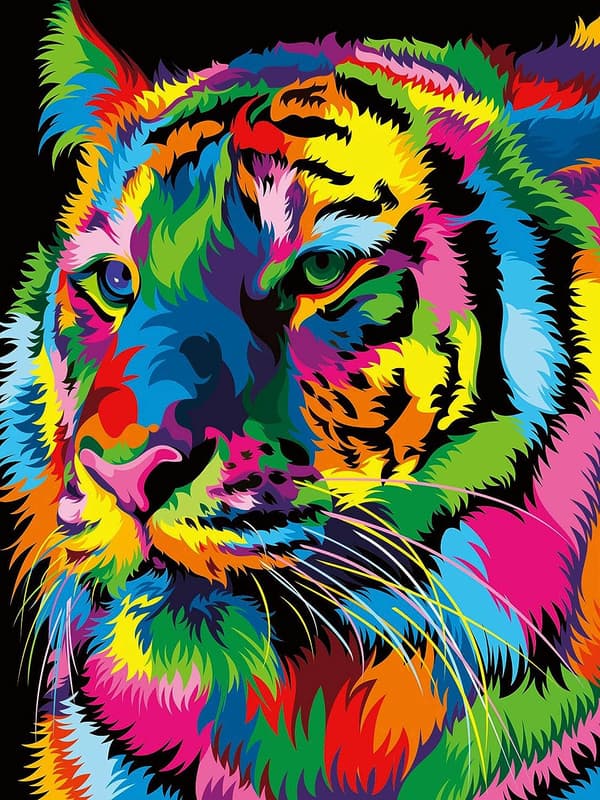 (30x40cm) 5D Diamantmaleri Tiger 29