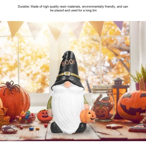 Ansiktsløs gnom halloween alv med heksehatt halloween gavefest rekvisitter dekorasjon skulptur spøkelse