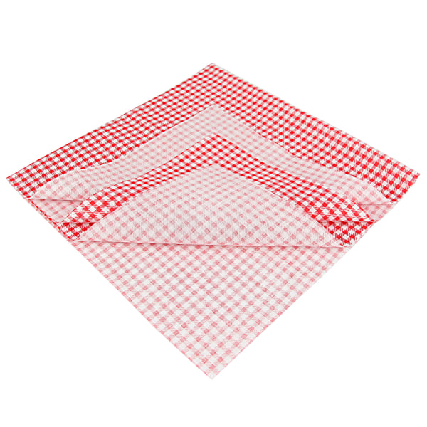 (Tone-Rød) 6 stk. 50 x 50 cm Patchwork Bomuldsstof DIY Håndlavet