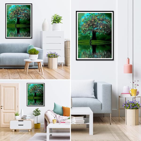 5D Diamantmålning Elf World 30x40cm Stil 3