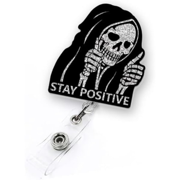 Sjov Halloween Badge Reel Tilbagetrækkelig til Sygeplejerske Læge Sundhedspersonale & Sygeplejestuderende | Hold Positiv Gys Spook