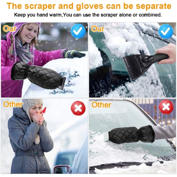 MH-Isskraper med hanske, Bil isskraper, for vinter snøskyv