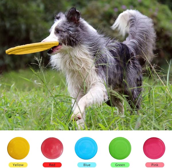Frisbee-leketøy for hunder, 5 stk. gummifrisbee for hunder