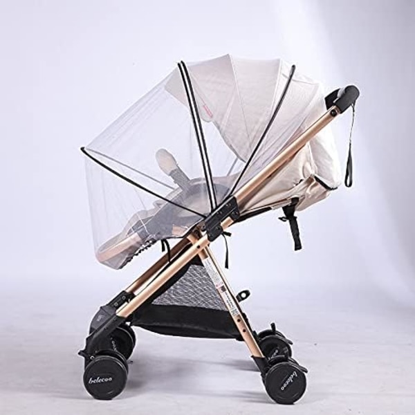 Baby Stroller Fuldækkende Myggenet Åndbart Mesh Stretch