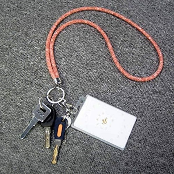 Bling-kristallilanka Metallilukko & Avaimenperällä, Rihmaus Neck Badge Lanyards Naisille, ID-kortti & Avaimet -