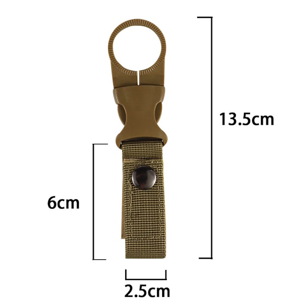 Kolmiosainen taktinen nylon-hihnavesipullon riipus