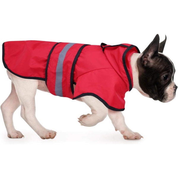 Hunde regnfrakke med hætte Slicker Poncho til 11-20 pund hunde kæledyr