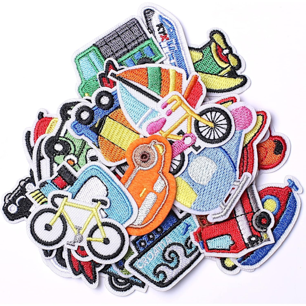 30 Pcs Clothes Hat Embroidery Iron-on Sew Decorative Patches for Clothes, Dress, Hat, Jeans