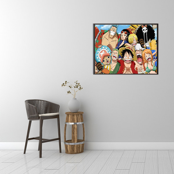 30x40cm, One Piece Diamond Painting Kit for Kids Anime 5D Full Rhi