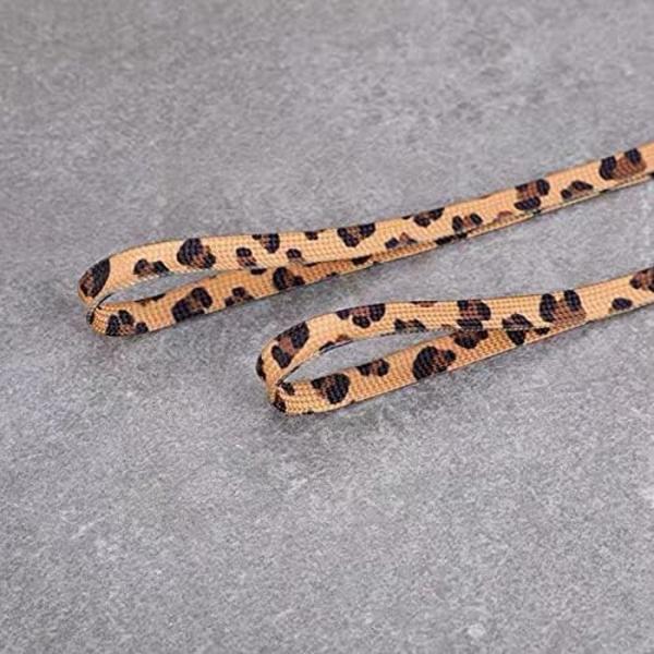 Tunna Platta Leopard Ko-Print Skosnören Kamouflage Skosnören Skosnöre 1 Par 47 Tum