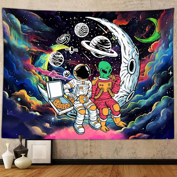 Rymd astronaut alien tapet för män killar sovrum, cool trippy