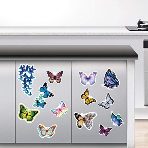 Flyvende sommerfugl-klistremerker av 50-arks vinyldekal Merchandise Lapt