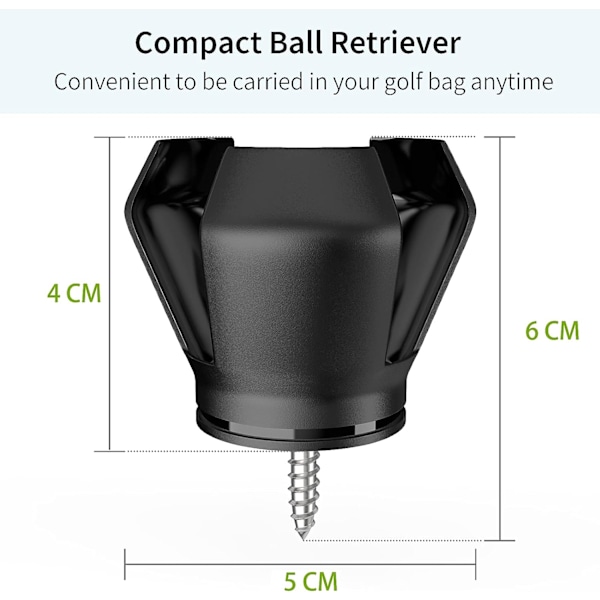 3-pack 3-prongad golfbollplockare - Svart - Bärbar gripare T