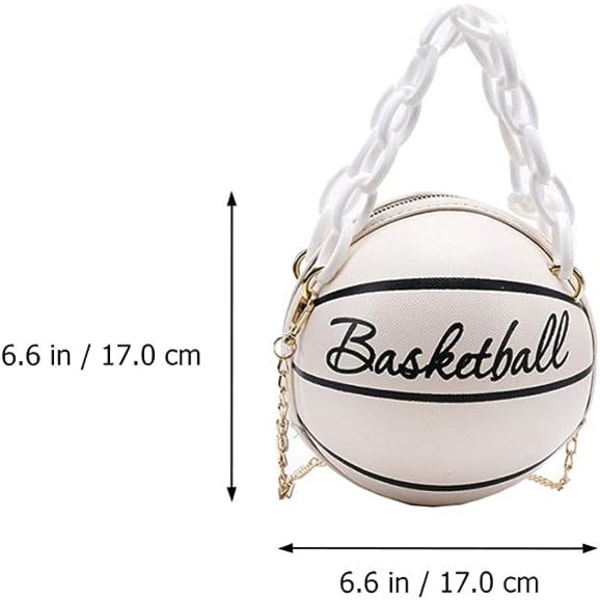 Sort skuldertaske rundformet basketball håndtaske nyhed C
