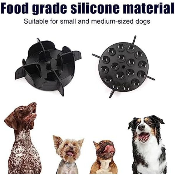 (13,5×13,5×3cm) Anti-Glutton Hundeskål Innlegg - Anti-Glutton Hundeskål Tilbehør Hundeskåler Fremmer Sunt Spising og Sl
