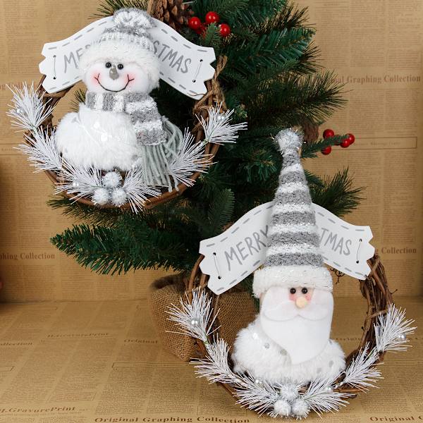 1 stk. Snemand Julekrans, Rattan Julekrans, Jule