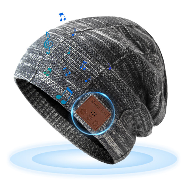 Bluetooth Beanies Christmas Gift, Unisex Winter Skiing Windproof Music Cap, Stereo HD Microphone Kni