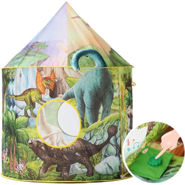 Dinosaur-lasten teltta, lasten leikkiteltta, leikkiteltta sisätiloissa Roar-painikkeella, lasten teltta,