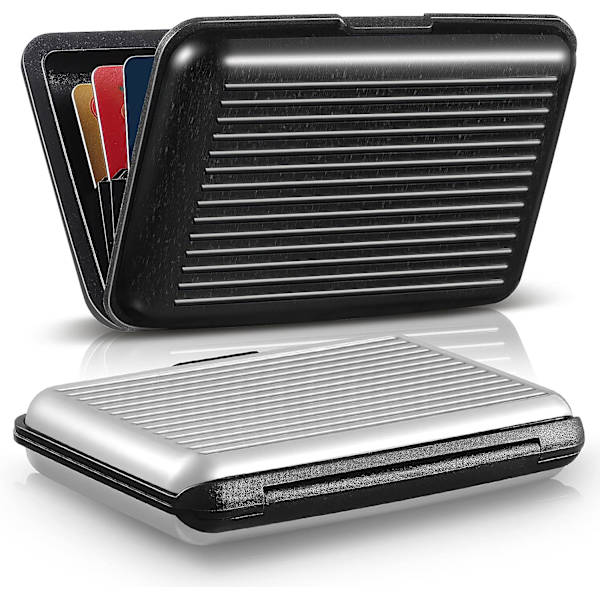 2-pack Slim Mini RFID-blockerande kreditkortshållare i aluminium M