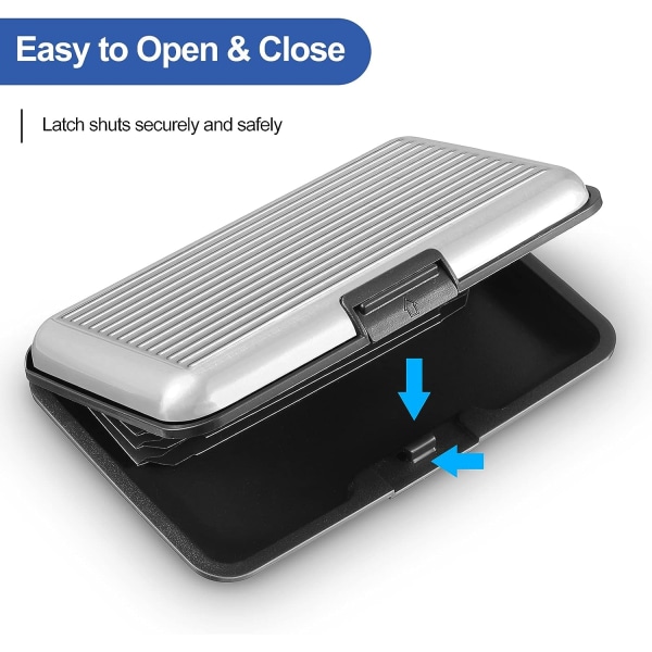 2-pakke Slim Mini RFID-blokkerende kredittkortholder Aluminium M