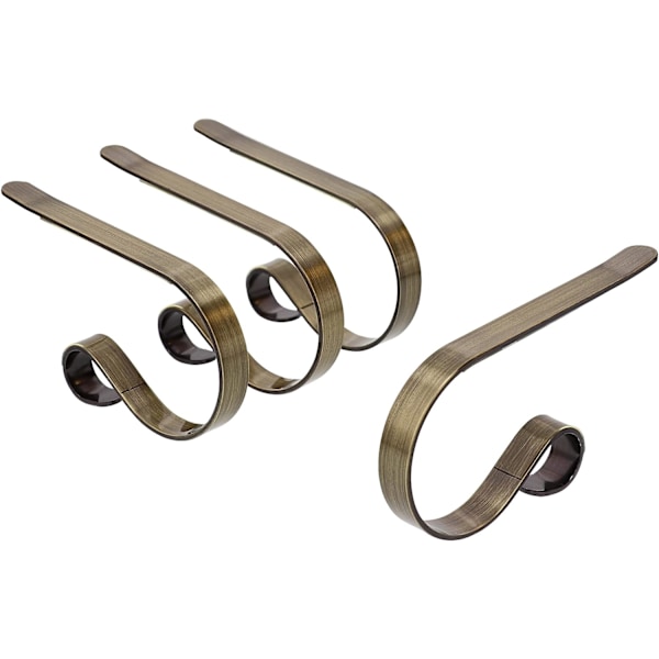 4 stk. The Mentle Clip Jule Strømpe Kroge til Pejs Metal Hanger Julefest Dekoration Supplie
