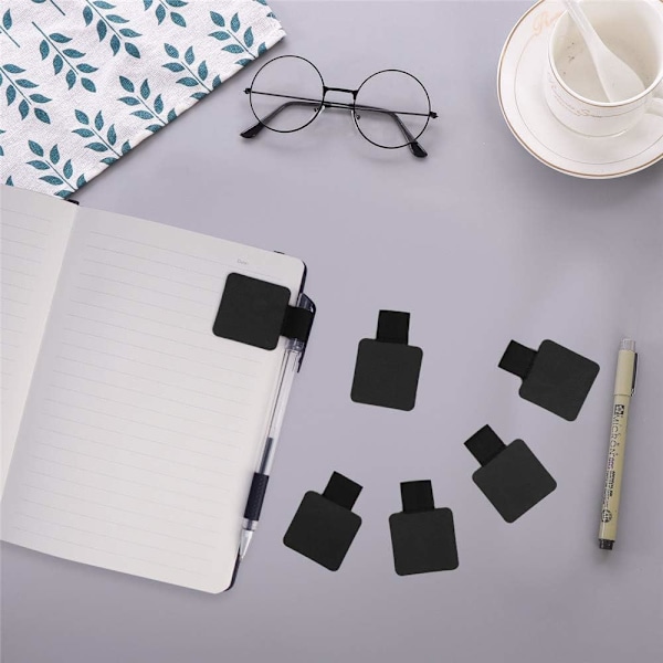 12 Pak Notebook Pen Loop Holder Selvklæbende Penholder Blyantholdere Elastisk Loop Designet til Notesbøger Journaler Ca