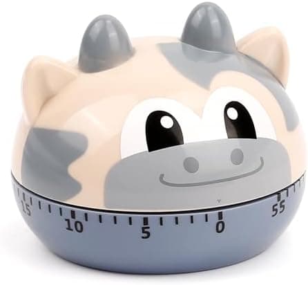 Sød Køkken Timer Mekanisk Timer til Børn (Gul Ko)