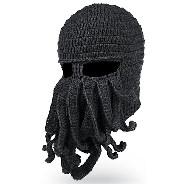 Herrar Barbarian Wanderer Beanie Fällbar Skägg Bläckfisk Pirathattar Skäggiga Mössor, Handgjorda Christ