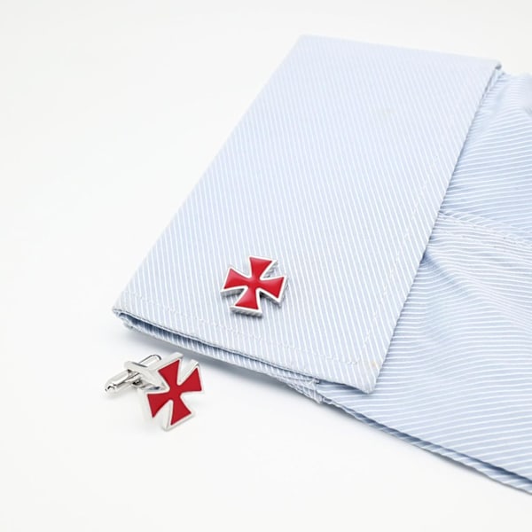 Knights Templar Kors Manchetknapper til Mænd og Kvinder Universelle Manchetknapper Smykker til Fransk Skjorte Smoking Forretning Bryllupsfest Jubilæumsgave.