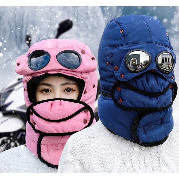 Vinterøreklapper Trapper Bomber Caps（sort）, Varm Ørerider Hat wi