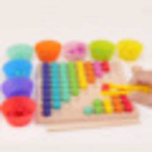 Montessori jouet en bois clip tri de perles kirjeenvaihtajapulma