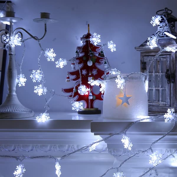 Snefnug-formede julelys, 100 LED 33FT lyskæde