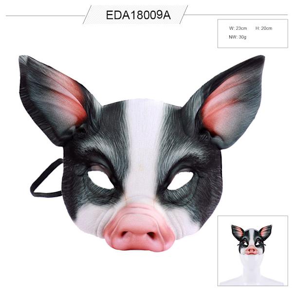 Halloween Dyremaske Festmaske Uhyggelig Tiger Gris Hovedbeklædning Rekvisitter Horror Dekoration Cosplay Kostume P
