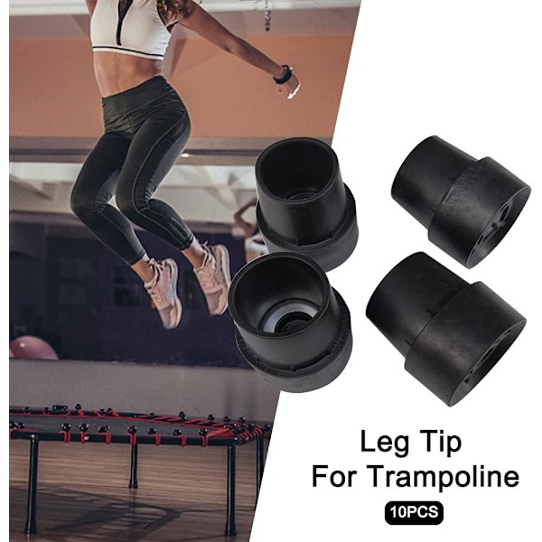 10 stk. skridsikre trampolin gummifødder, trampolintilbehør, kraftige gummifødder, latexmateriale, tykke og sikre, egnet til trampoliner, spark