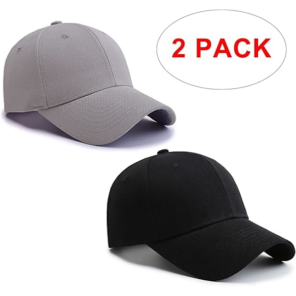 2 Pakk Baseball Caps Golf Dad Hat for Menn og Kvinner