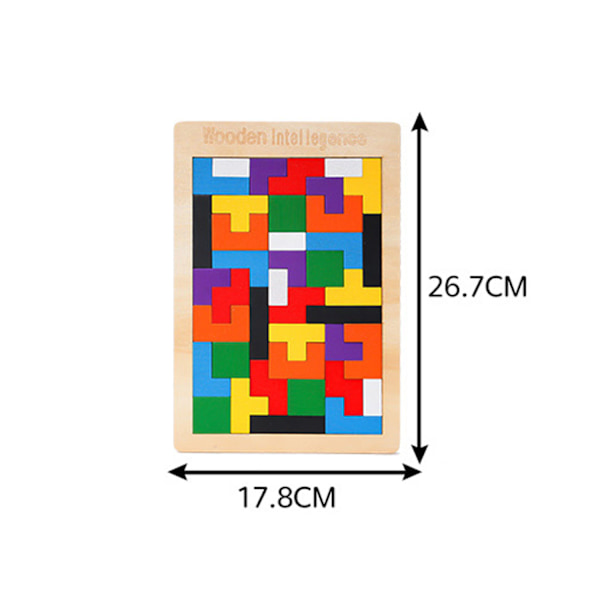 MH-Wood Tangram Pussel Modell Block Spel