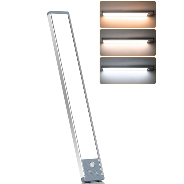 Hvid LED med bevægelsessensor 40 LED skabslampe skabslampe 3 farvetilstande dæmpbar LED-strip 250