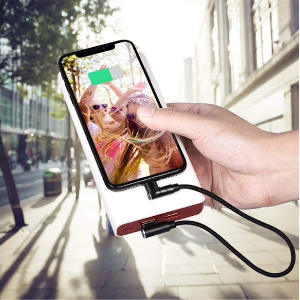 1 stk. Kompatibel Apple rettvinklet flettet datakabel 3m