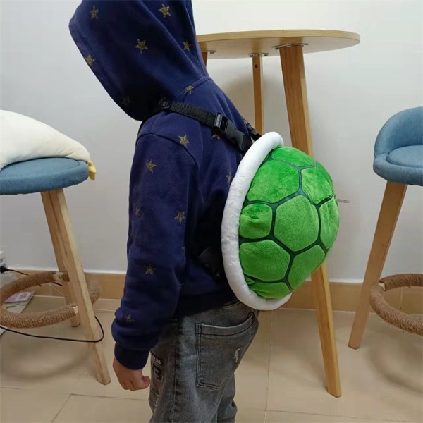 30 cm grøn skildpadde rygsæk til børn Fyldt skildpaddeskal til Ki