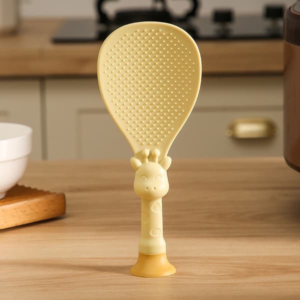 Barnbestick Sugpropp Ris Sked Hushåll Vertikal Non-stick Ris Servering Ris Kokare Hög Temperatur Vertikal Söt Rådjur Ris Sked (19.5x8