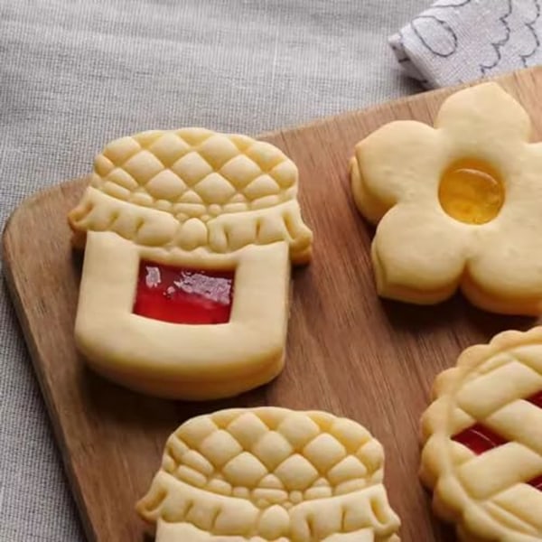 3D Smørbrød-kjeksutstekersett Små kjeksutstekere for barn Smørbrød-kjeksutsteker Kjeksformer Plastkjekstempler Co