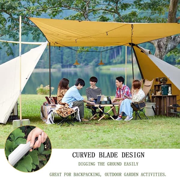 (Sølv) Campingspad, Mini Havepad Multifunktionel Havepad Titanium Håndspad til Camping Vandreture