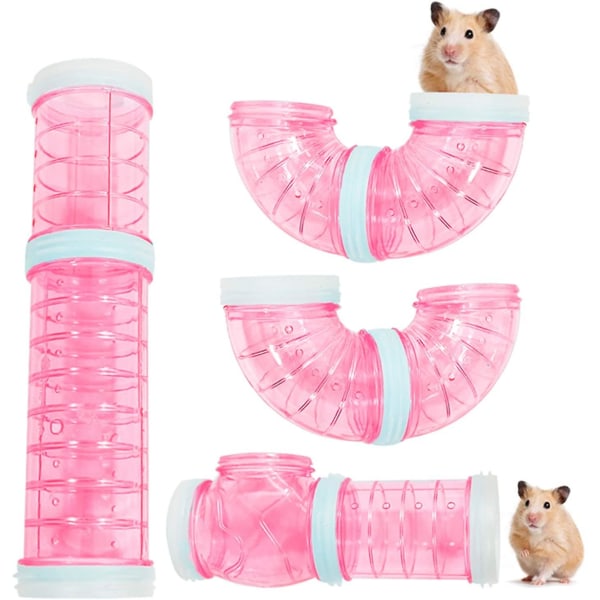 Hamster Tube Tunnel Legetøj (Pink)