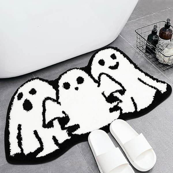 Halloween bademåtte, Tufted skridsikker tæppe til badeværelse, køkken, så