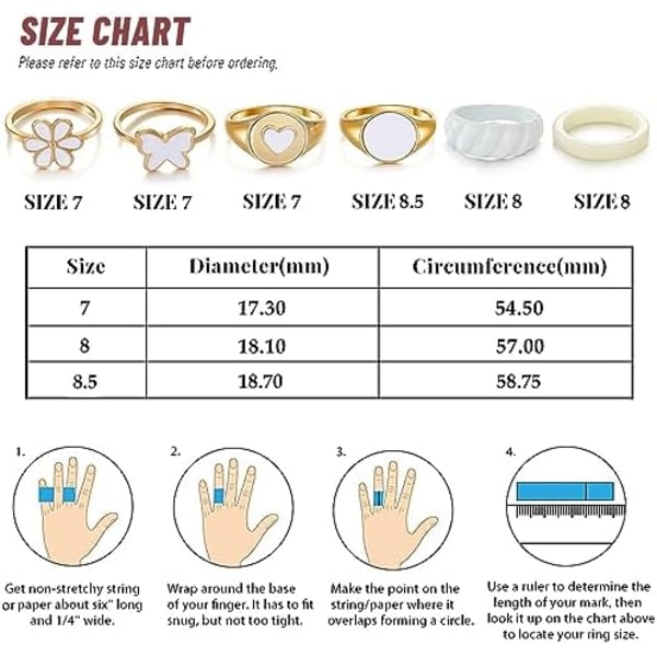Guld Knuckle Ringe Sæt til Kvinder, Sarte Enkle Trendy Søde Stabelbare Finger Ringe Pakke, Stabling Lagdeling på Tommelfinger og